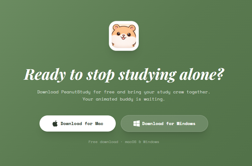 PeanutStudy landing page